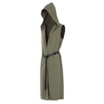 thumbnail image 4 of UTSJKR Men’s Sleeveless Hooded Long Vest Robe with Waist Belt for Medieval Wizard Cosplay Halloween Party Role‑Play Costume Outfit Green L, 4 of 9