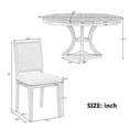 thumbnail image 2 of Harper & Bright Designs Round Extendable Dining Table Set for 4, 5 Piece Retro Functional Wood Dining Table Set with 4 Upholstered Chairs for Kitchen, Espresso, 2 of 17