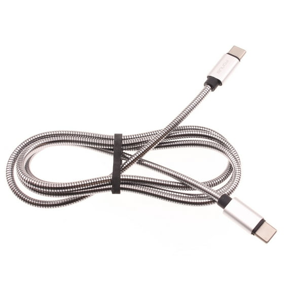 3ft Metal PD Cable Type-C to USB-C Charger Cord Power Wire Sync Long N5M for Motorola Edge Plus, Moto G7 Power Play G6 G Stylus Power (2020) Fast E (2020), One 5G, Razr (2020) (2019)