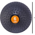 thumbnail image 3 of Fitvids 6 Pound Weighted Medicine Ball for Home Gym Training and Fitness, Orange, 3 of 6