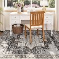 thumbnail image 3 of General Washable 5 x 5 Square Rug- Area Rugs for Living Room Stain Resistant Carpet Soft Rugs for Married Woman in Bedroom Kitchen Dining Room with Non Slip Backing Home 5x5 Black, 3 of 16