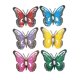 thumbnail image 1 of Decoración de pared con forma de mariposa de metal, escultura de pared, accesorios decorativos coleccionables. 6 piezas, 1 of 9