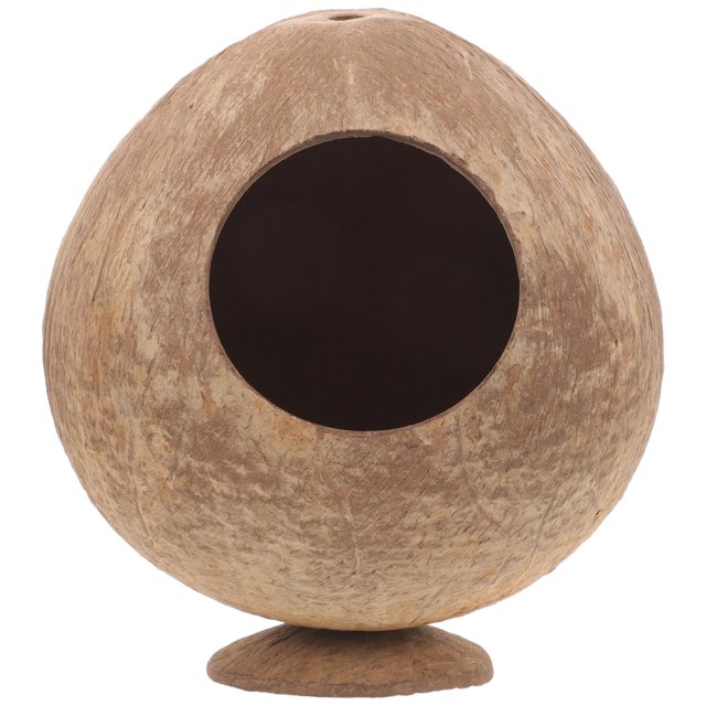 Mobutofu Natural Round Hamster Hideout House for Pets 1Pcs