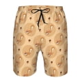 thumbnail image 3 of Sikiie Squirrel And Nuts Print Men's Beach Shorts, High Elastic Quick-drying Shorts - with Drawstring and Slip Pockets, Suitable for Beach, Sports, Vacation-X-Large, 3 of 6