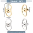 thumbnail image 2 of 4 Pairs Earring Backs for Studs 2 Colors Brass Earring Lifters Flower Locking Earring Backs for Heavy Earring EarLobe Support Patches for Earrings 12.5mm×7.5mm, 2 of 7