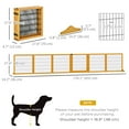 thumbnail image 3 of PawHut Wooden Freestanding Pet Gate w/ 6 Panels, 2 Support Feet, Yellow, 3 of 10