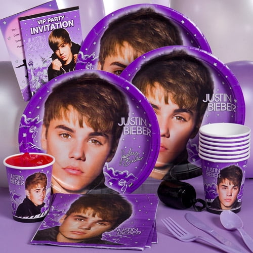 Justin Bieber 16 Person Birthday Party Pack Supplies Decorations