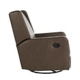 thumbnail image 6 of Relax A Lounger Easton Modern Swivel Recliner, Brown Faux Leather, 6 of 11