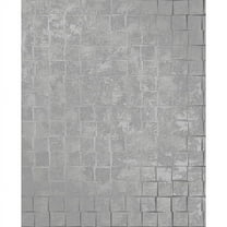 Decorline Cubist Silver Geometric Wallpaper, 20.5-in by 33-ft, 56.4 sq. ft