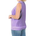 thumbnail image 4 of Zenana Women & Plus Sleeveless Mock-TurtleNeck Pleated Top with Waistband, 4 of 4