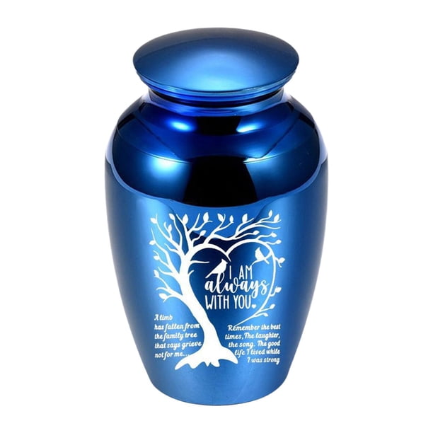 Urnas para mascotas de aleación de aluminio, miniurna para gatos, cachorros, recuerdo, s, perros, urna de recuerdo Azul