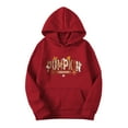 thumbnail image 5 of Taqqpue Plus Size Hoodies for Women Casual Printed Drawstring Hooded Sweatshirt Fall Winter Long Sleeve Tops Loose Fit Y2K Oversized Hoodie Pullover with Pockets, 5 of 6