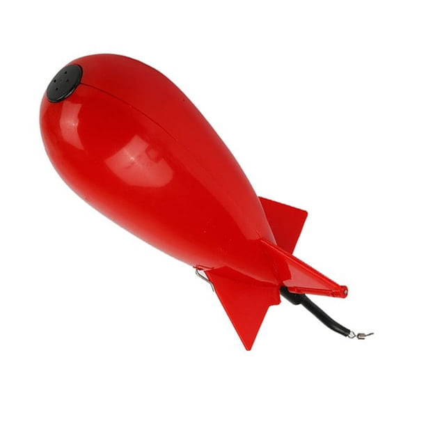 Eigraketly Alimentador de pesca de carpa, alimentador de cohetes flotantes, soporte de cebo, contenedor, herramienta de aparejos de pesca Pescar Rojo 14.5 cm Eigraketly OD001170-04
