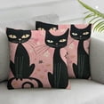 thumbnail image 3 of nygtbtfer Halloween Throw Pillow Set of2 Pink Halloween Decorations Linen Pillowcase Colorful Farmhouse Decor Cushion Case for Sofa Couch White, 3 of 7