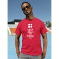 thumbnail image 2 of Keep Calm and Code On CODE Men Red T-Shirt, Male x-Large, 2 of 4