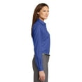thumbnail image 2 of Red House Adult Female Women Plain Long Sleeves Shirt Royal Blue X-Small, 2 of 3