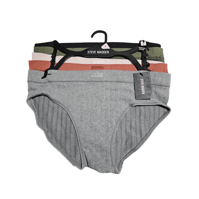 Pack de 5 pantaletas talla Grande,marca Steve Madden, calzones hipster