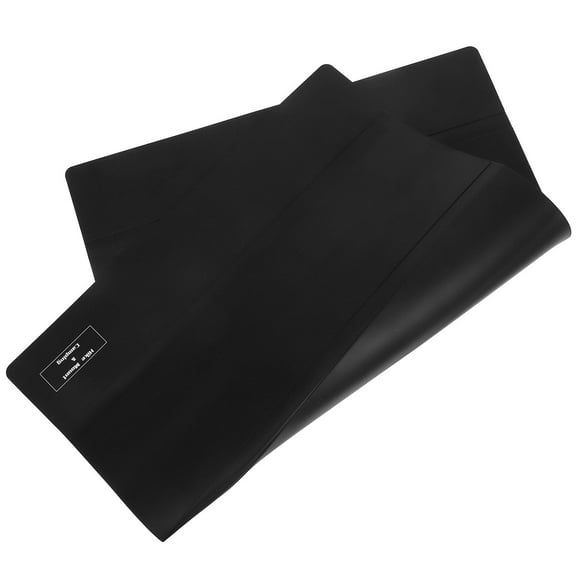 Soimiss Heat Shield for Wood Stove Black 1Pack Waterproof Silicone Kitchen Mat for Countertop