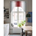 thumbnail image 4 of Red Grey White Swag Valances for Windows, Small Curtains Drapes, Farmhouse Ombre Color Modern Simple Kitchen Window Curtains Over Sink Rod Pocket Window Treatment Valance for Bedroom/Bathroom 56"x36", 4 of 5