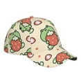thumbnail image 3 of Daiia Frog Hold Strawberry Baseball Cap Men Women Classic Adjustable For Running Workout And Outdoor Activitie All Season Dad Hat Gift, 3 of 9