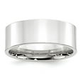 thumbnail image 4 of 14K White Gold 8mm Standard Flat Comfort Fit Band Ring Size 10, 4 of 7