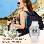 SKMEI Watches for Women Outdoor Sport Digital Watch Waterproof Chronograph Womens Wristwatch with Alarm/Back Light/Dual Time