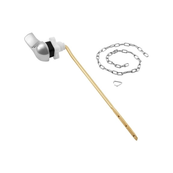 HIBIBUD Toilet Lever Upgrade Kit,Universal Front-Mounted Toilet Lever,Toilet Handle with Stainless Steel Pull Chain,Compatible with Diverse Toilet Reservoirs,Polished Chrome Aesthetic,Silver