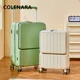 thumbnail image 2 of COLENARA-maleta de 20 "24" 26 pulgadas con apertura frontal, caja de embarque con marco de aluminio, carga USB ABS + cubierta de carrito para PC, equipaje de cabina, 2 of 4