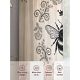 thumbnail image 6 of Vintage Bees Crowns Sheer Curtains 63 Inch Length 2 Panels Set Window Treatments, Rustic Leaves Rings Brown Gradient Rod Pocket Semi Curtains for Living Room/Bedroom/Kitchen Décor, 104"W x 63"L, 6 of 7