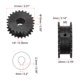 thumbnail image 2 of Cadena Rodillo Piñón Doble Hebra 24 Diente Unique Bargains 1/4 Paso 15mm Calibre Óxido Negro C45, 2 of 6