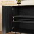 thumbnail image 6 of Catrimown Buffet Cabinet, Rattan Sideboard Storage Cabinet, Credenzas and Sideboards Cabinet Accent Cabinet for Living Room, Black, 6 of 9