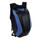thumbnail image 2 of Mochila impermeable Bolsa de almacenamiento de gran capacidad Cáscara dura de PU con tira reflectante para montar Acampar Senderismo Estilo de fibra de carbono azul, 2 of 11
