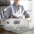 thumbnail image 6 of Travel Pillow Folding Neck Support Self Inflating Pillow U Shape Neck Pillow Light Gray, 6 of 8