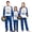 Hanukkah, variant on iHapHap Matching Family Christmas Pajamas Blue Plaid Santa Sleepwear Set, 5-6Y-Kid