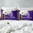 thumbnail image 3 of Sports Sheets American Football City Twin Bed Sheets Set, 3D Helmet Sheet Set Youth Bedroom, Purple Black Yellow Bedding Set - 1 Fitted Sheet 1 Top Sheet 1 Pillowcase (Baltimore), 3 of 5