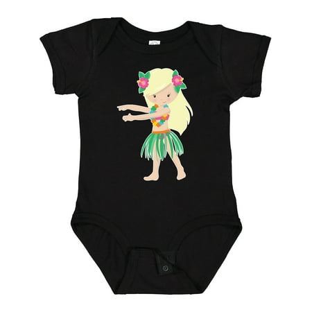 

Inktastic Blonde Hula Girl Girls Baby Bodysuit