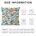 thumbnail image 5 of Autua Fish Pattern Graphic Decorative Pillow Cover for Home Couch Living Room Bed Sofa, 1PC 12x12in, 5 of 5