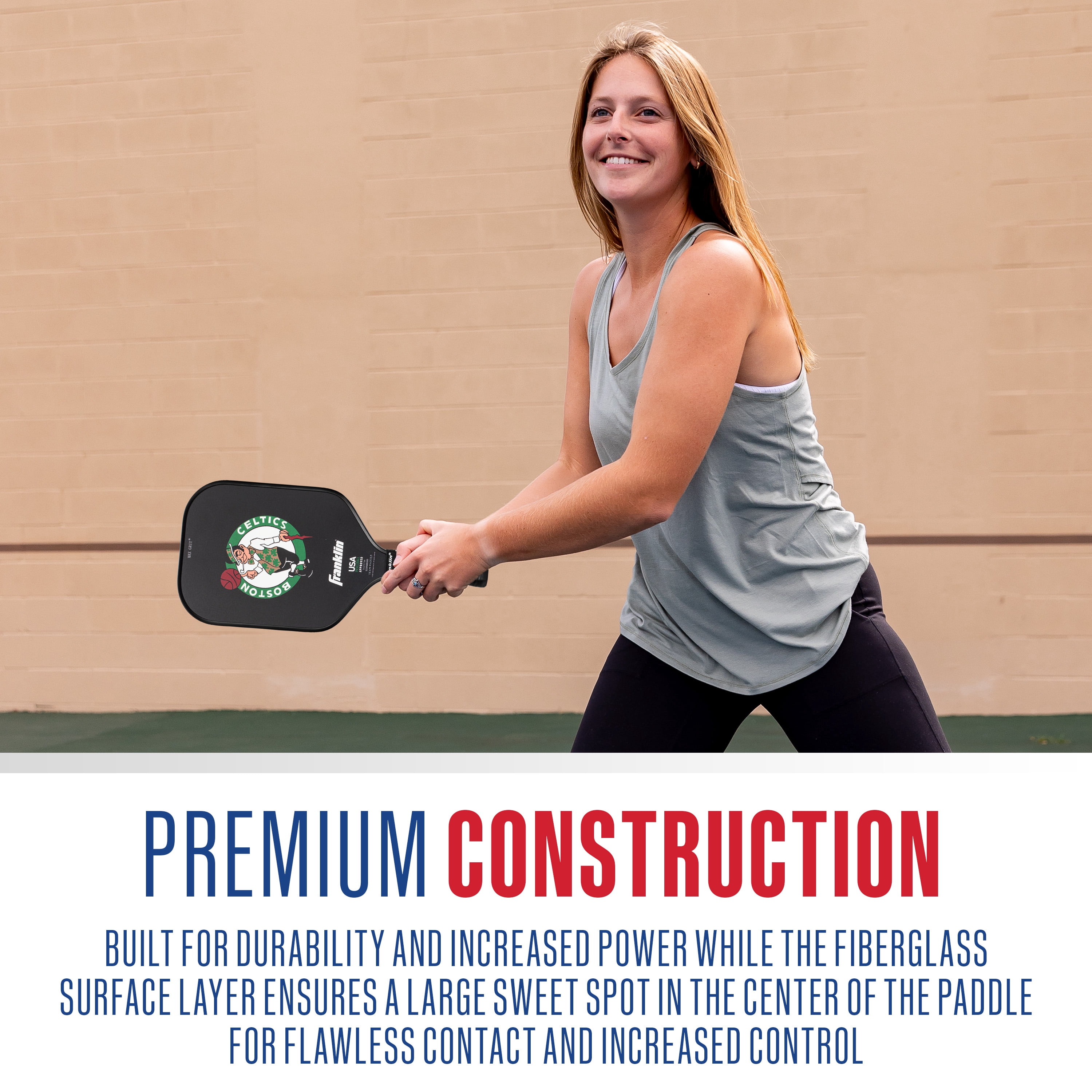 Franklin Sports NBA Boston Celtics Pickleball Paddle - Official NBA Team Pickleball Paddles - USAP (USAPA) Approved Premium Quality Pickleball Paddles - Authentic Team Logos + Colors
