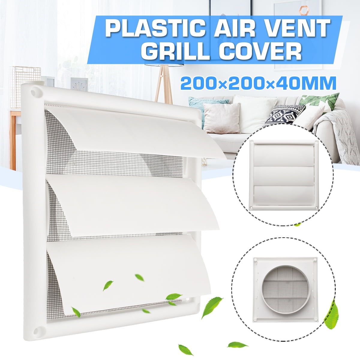 6 Gravity External Shutter Wall Grille Grill Duct Air Vent Exhaust Fan Walmart Canada