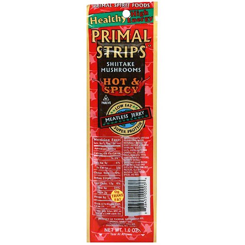 Primal Strips Jerky Meatless Shitake, 1 oz. (Pack of 24)