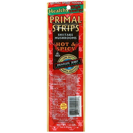 Primal Strips Jerky Meatless Shitake, 1 oz. (Pack of (Best Meatless Meat Products)