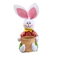 thumbnail image 3 of opvise Cartoon Rabbit Design Storage Bamboo Basket Candy Egg Organizer Easter Decor Green, 3 of 8