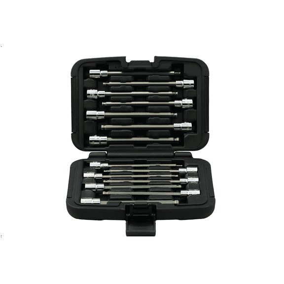 VIM Tools 14 PC. MASTER 6'' LONG BALL HEX DRIVER SET - 3/8'' DR.
