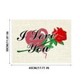 thumbnail image 6 of Gift for Girls Valentine Bulk Gifts Valentine's Day Placemats Insulation Mats Cup Mats Linen Printed Table Mats Fmlxio, 6 of 6