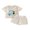 Beige-2, variant on BemeyourBBs Toddler Baby Boys Birthday Duck Outfits 1st 2nd 3rd Years Old Birthday Summer Clothes Letter Embroidery Short Sleeve Waffle Knit T Shirt Tops and Shorts Set