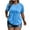 B383 Blue summer tops for women clearance under $5, variant on Cagogo Summer Tops T-Shirts for Womens Under $5 Casual Lace Short Sleeve Crew Neck Tshirts Plus Size Peasant Black Tee Shirts Mother's Day Gifts