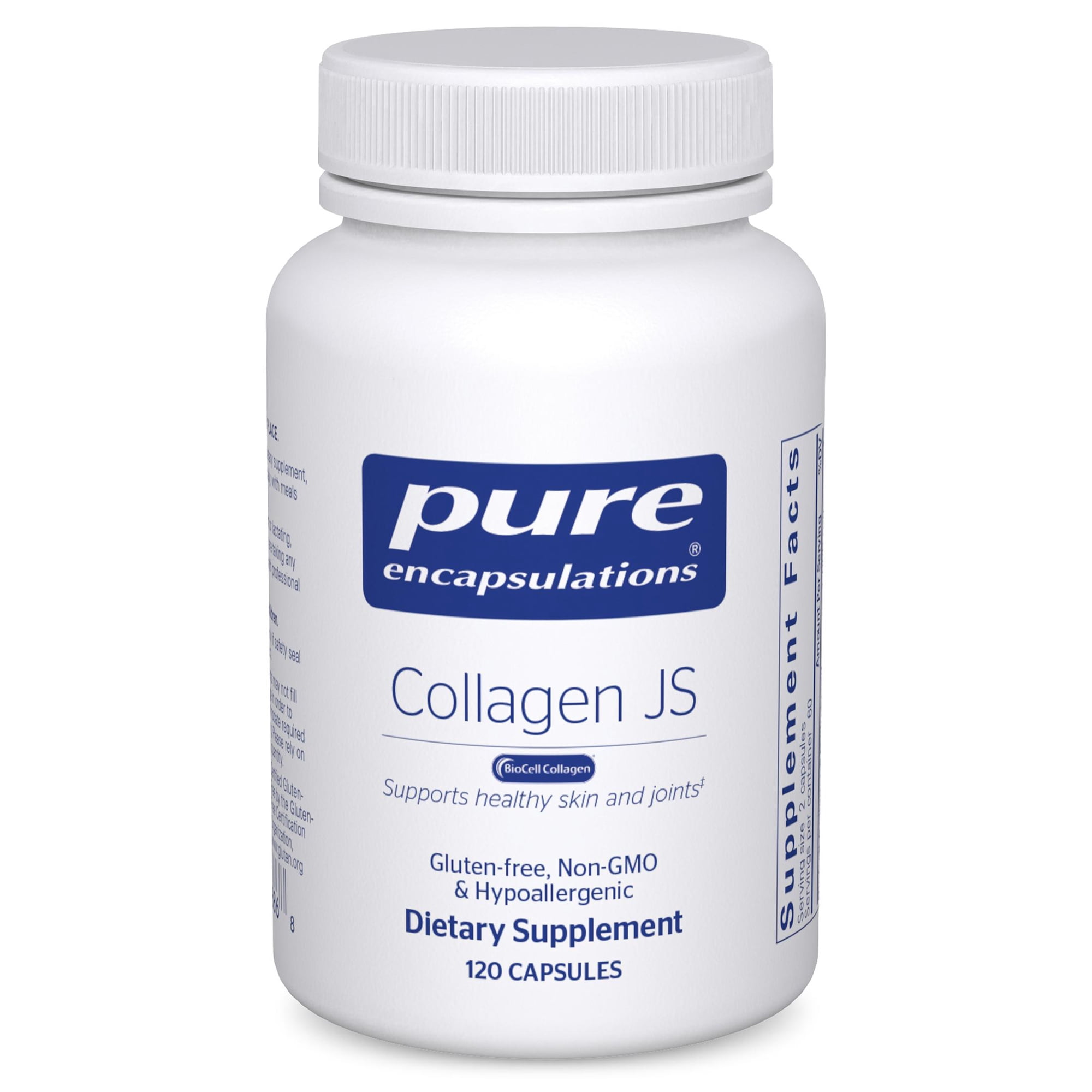 Pure Encapsulations Collagen JS - Skin & Joint Health* - 1,000 mg Hydrolyzed Biocell Collagen - Gluten Free & Non-GMO - 120 Capsules