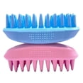 thumbnail image 2 of Cepillo de Champú para Mascotas Azul Silicona Antideslizante para Cabello Largo y Corto, 2 of 8