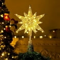 thumbnail image 2 of LED Metal 3D Star Christmas Tree Topper for Battery Operated Star Treetop Christmas Tree Decoration 11.81inch/30cm, 2 of 5