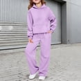 thumbnail image 4 of Kids Girls Boys 2 Piece Hoodies Tracksuit Sweatsuits Sets Hooded Sweatshirt and Jogger Sweatpants Athletic Clothes Sets, 4 of 9